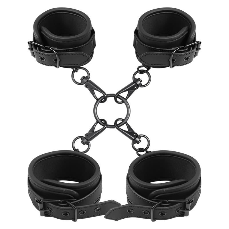 Vegan Hand and Foot Restraints Fetish Black Shadow