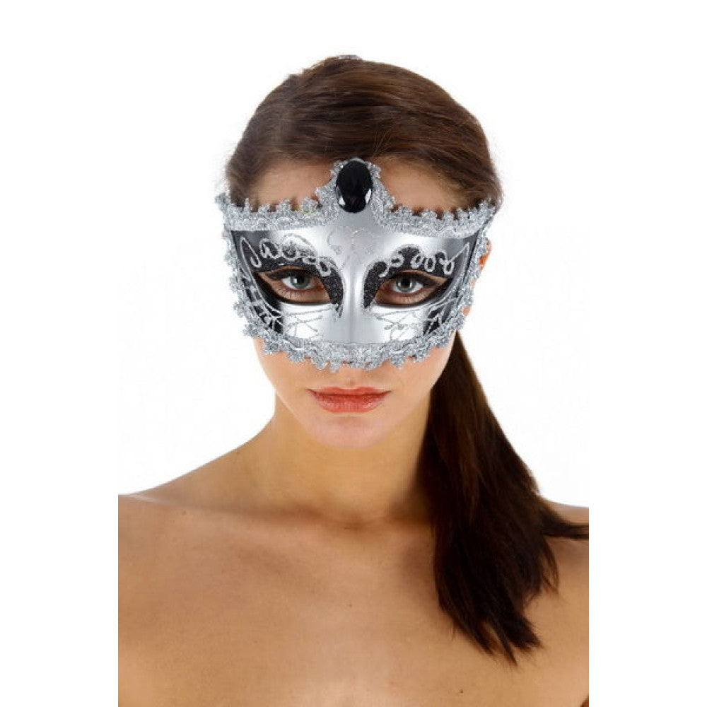 Venetian Eye Mask in silver