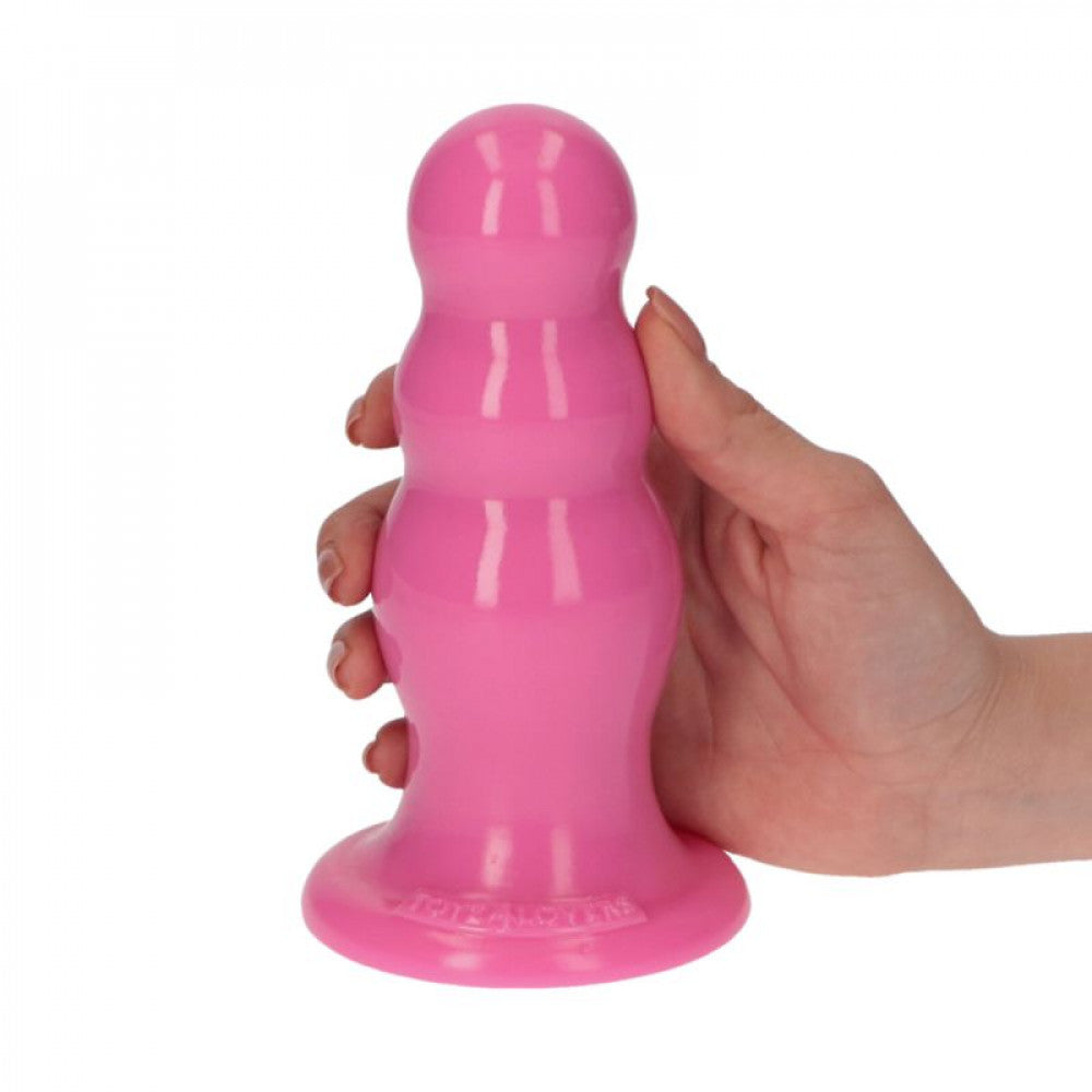 Veronica color Large anal dilator with vacuum base Olmo pink