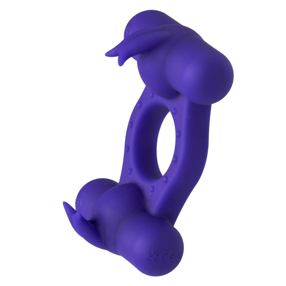 Vibrating Cock Ring with Two Stimulators Triple Orgasm Enhancer