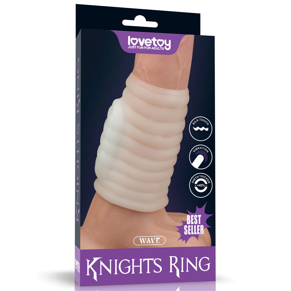 Vibrating Ribbed Penis Enlarger Knights Ring IV