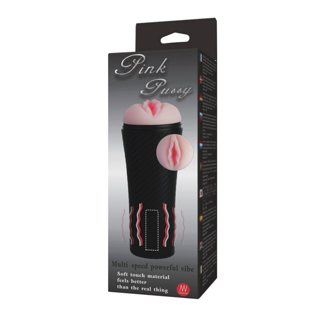 Vibrating Stroker masturbator Pink Pussy