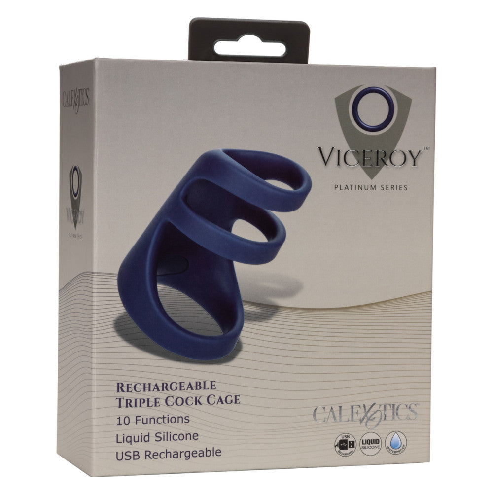 Vibrating Triple Cock Cage Viceroy Triple Cock Cage
