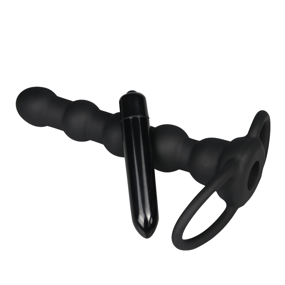 Vibrating anal dildo with Rock Balls grip