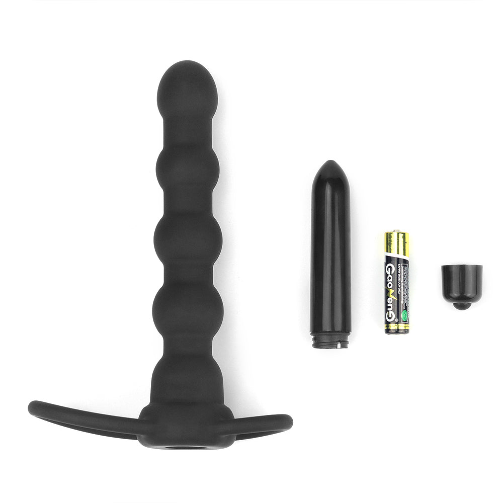 Vibrating anal dildo with Rock Balls grip