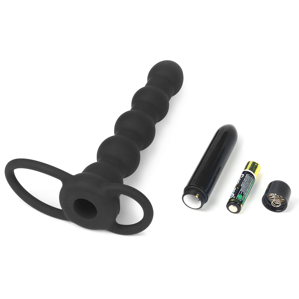 Vibrating anal dildo with Rock Balls grip