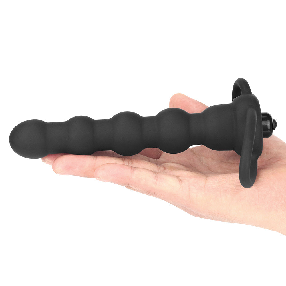 Vibrating anal dildo with Rock Balls grip