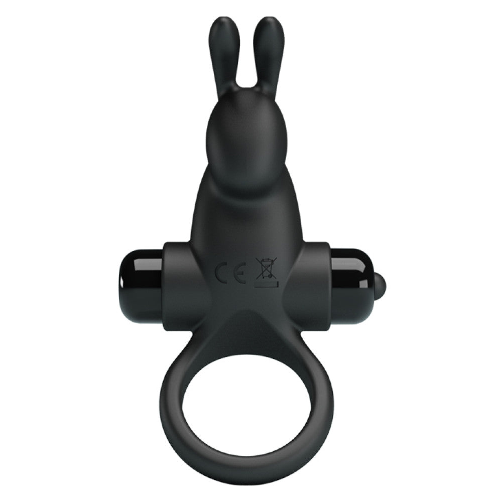 Vibrating cock ring made of silicone Ring I black