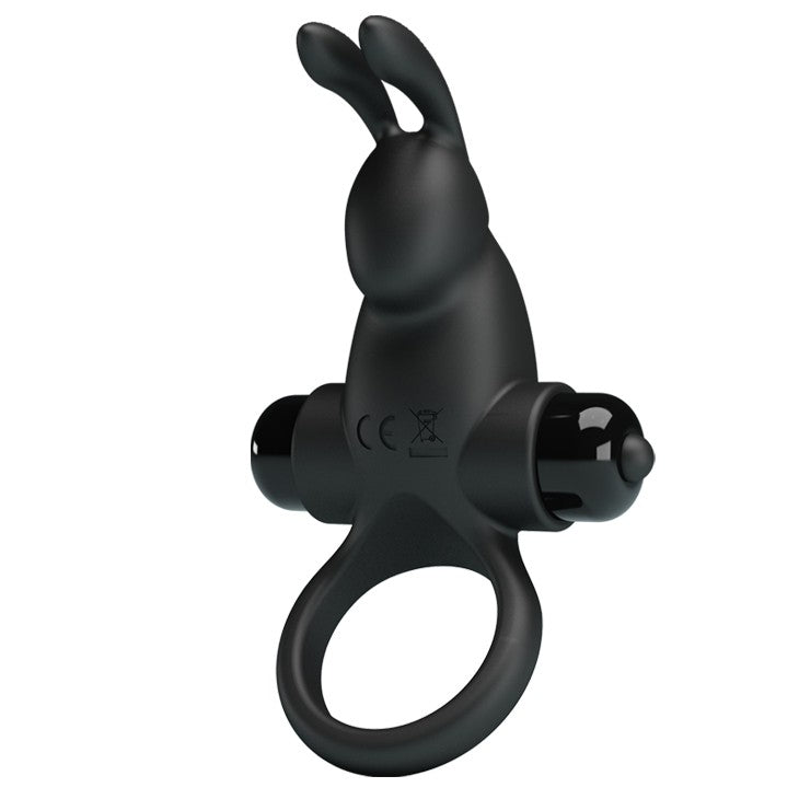 Vibrating cock ring made of silicone Ring I black