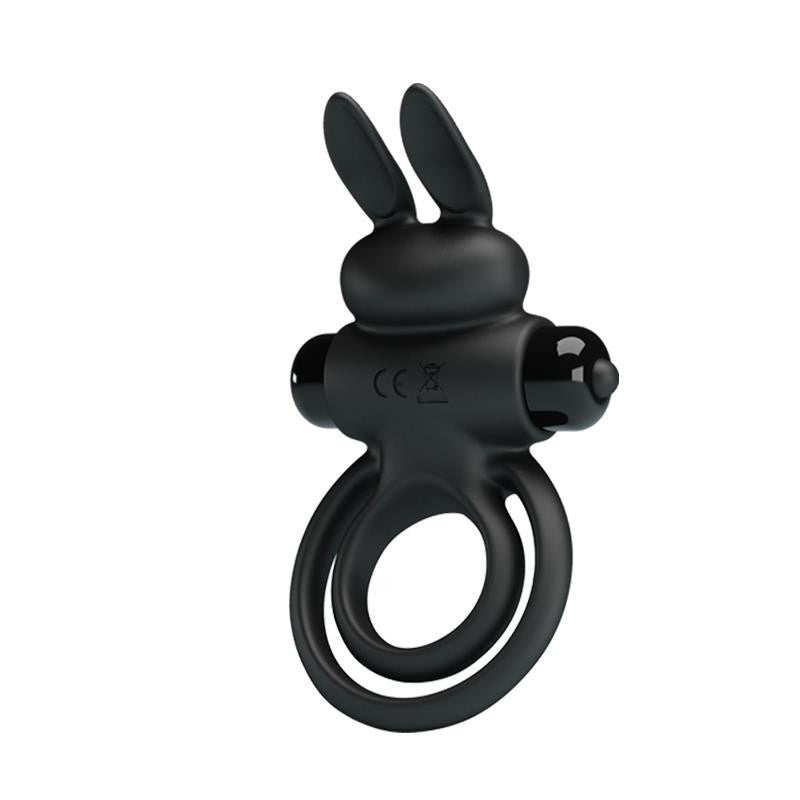 Vibrating double cock ring|silicone clitoris stimulator