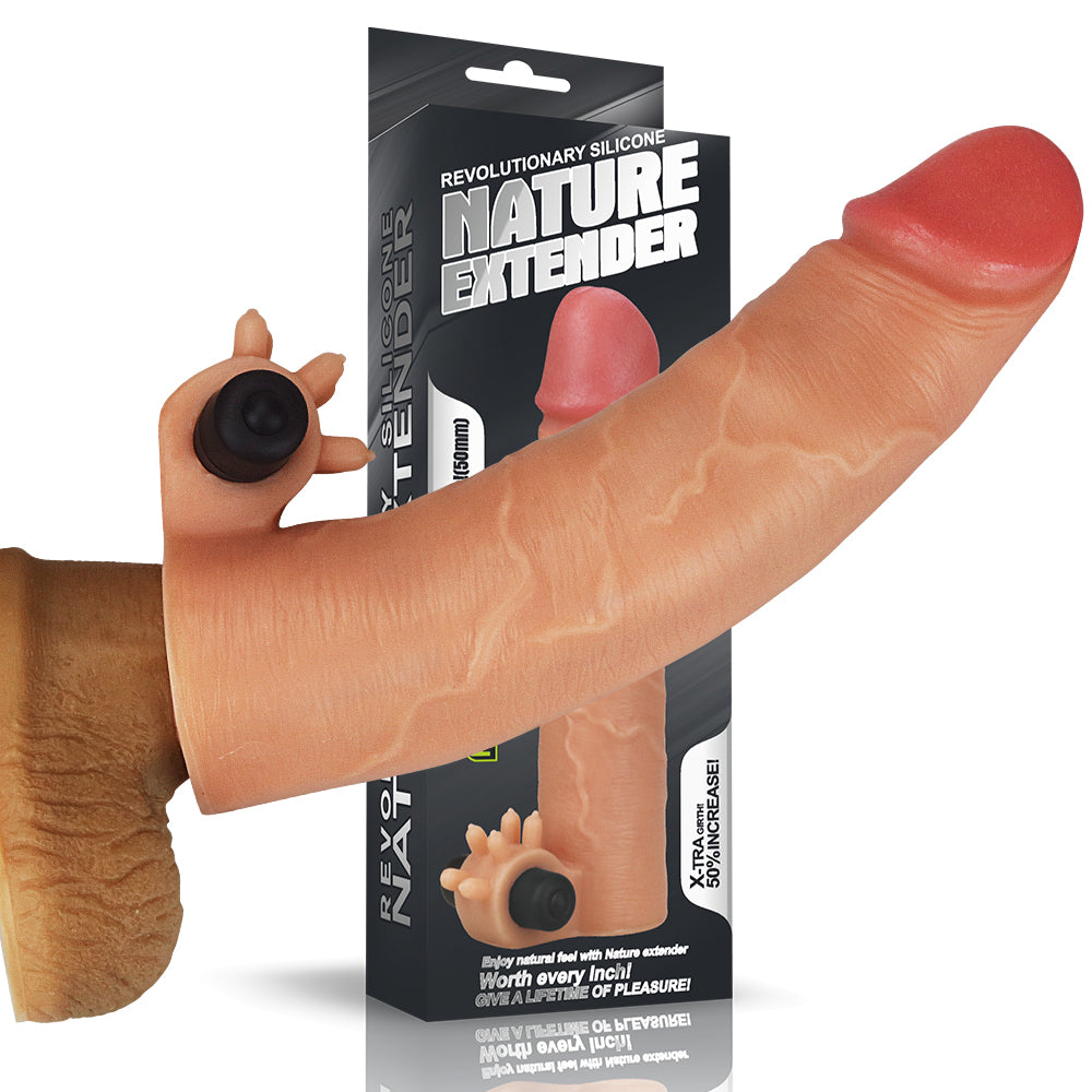 Vibrating penis extender and thickener made of silicone Nature Extender