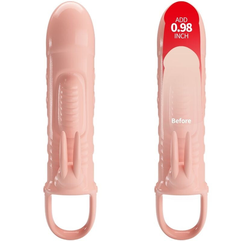 Vibrating penis extender with ears Sloane body