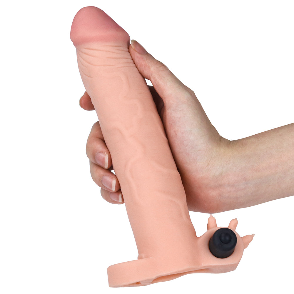 Vibrating penis extender with ring Pleasure X-tender 7 cm.