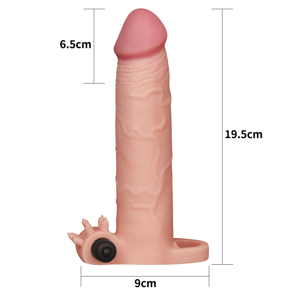 Vibrating penis extender with ring Pleasure X-tender 7 cm.