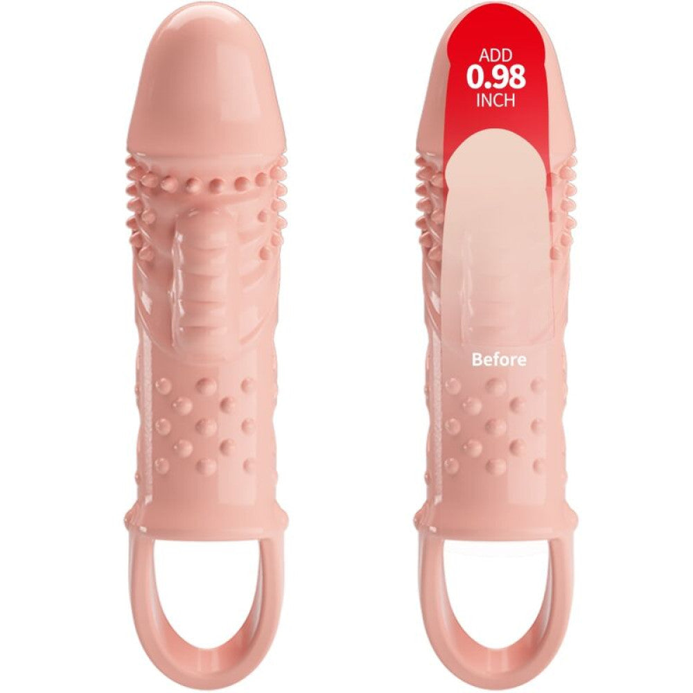 Vibrating penis extender with testicle ring Cecelia body