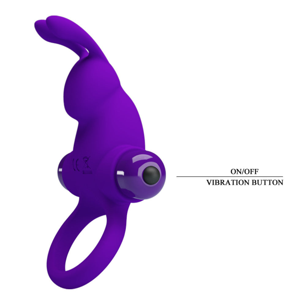 Vibrating penis ring made of silicone Ring I purple