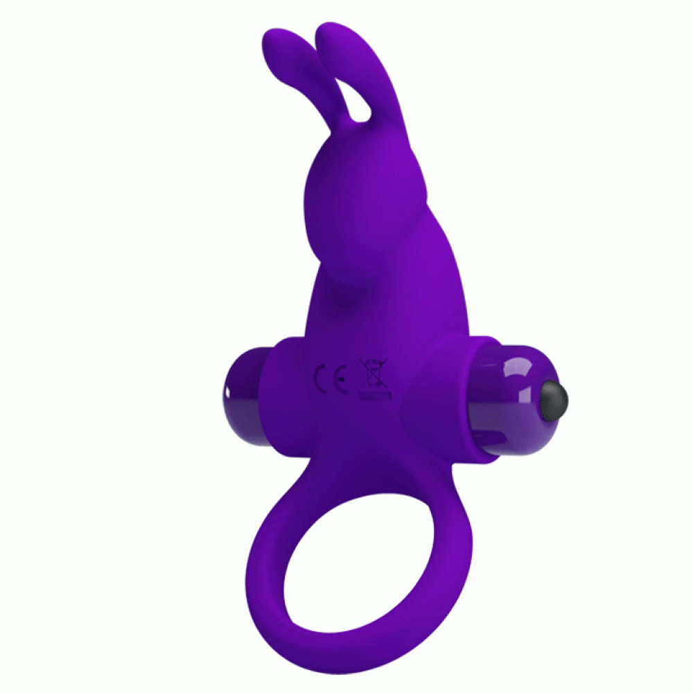 Vibrating penis ring made of silicone Ring I purple