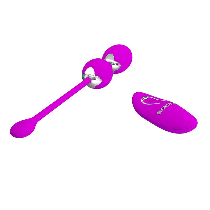 Vibrating vaginal balls with Willie wireless remote control