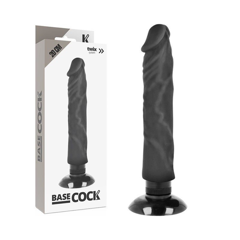 Vibrator With Vacuum Base Black Base Cock