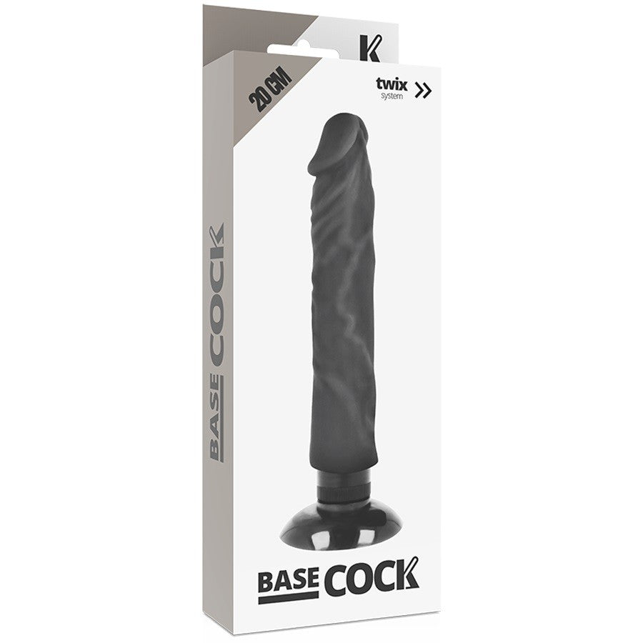 Vibrator With Vacuum Base Black Base Cock