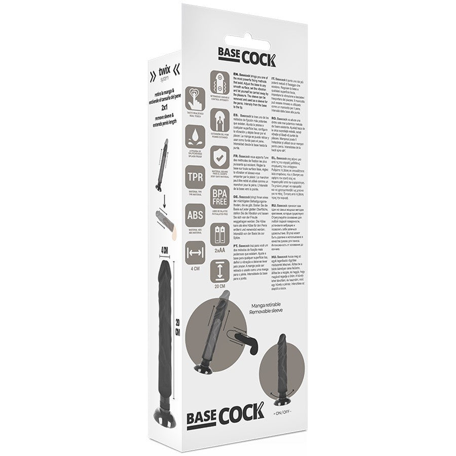Vibrator With Vacuum Base Black Base Cock
