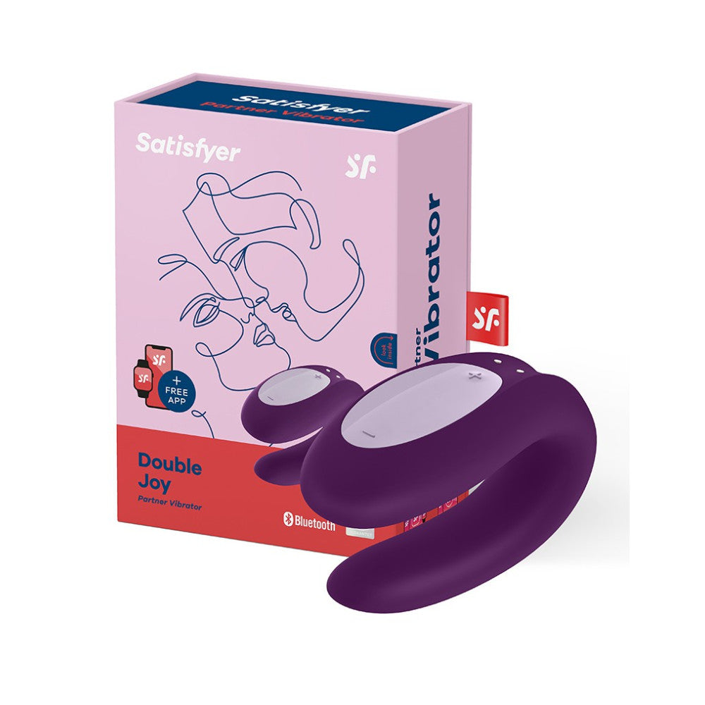 Vibrator for couples Satisfyer Double Joy purple with App