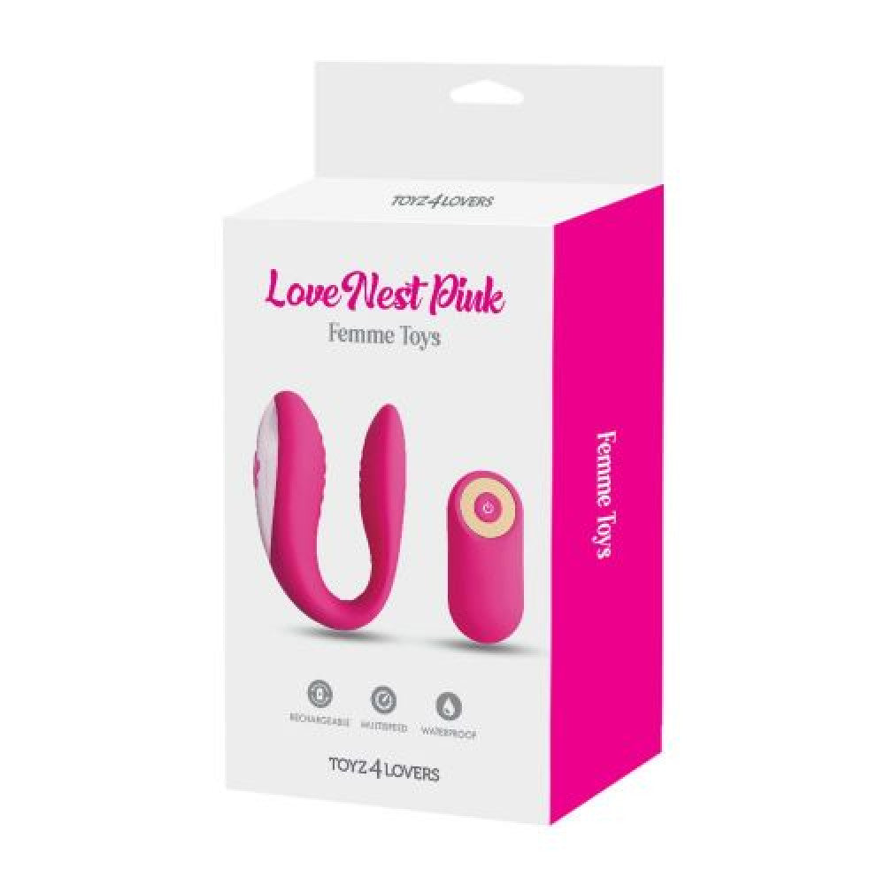 Vibrator for couples with wireless remote control T4L pink