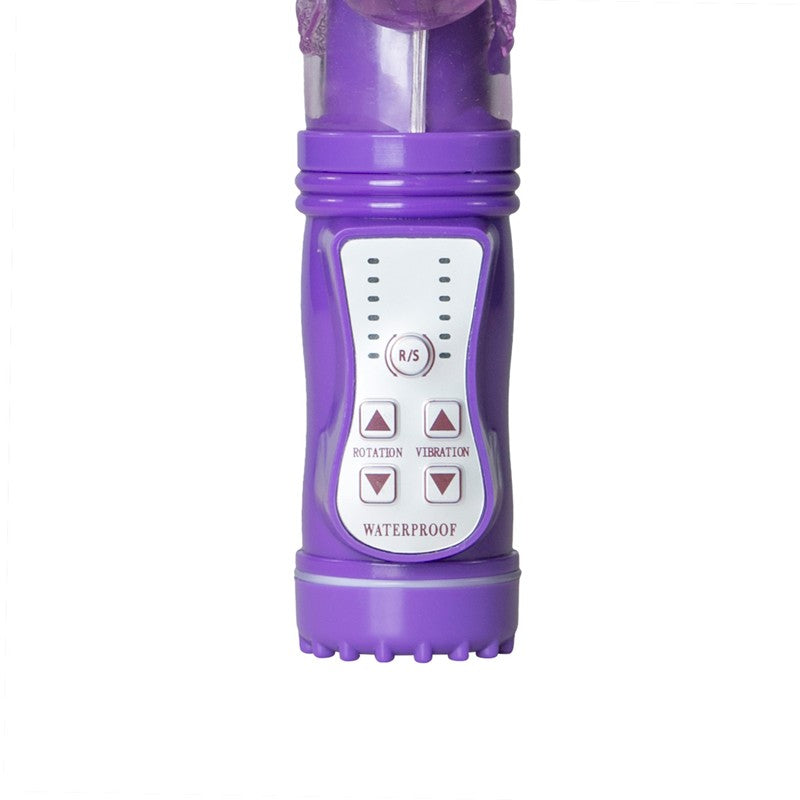 Vibrator with movable end "back and forth" Butterfly purple