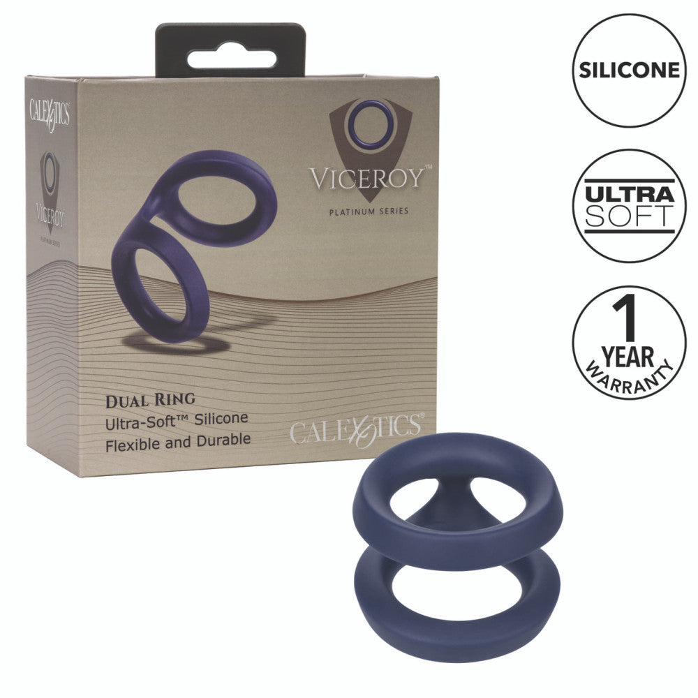 Viceroy Dual Ring Calexotics Silicone Cock & Ball Rings
