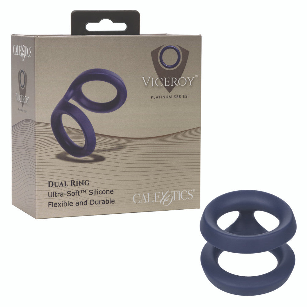 Viceroy Dual Ring Calexotics Silicone Cock & Ball Rings