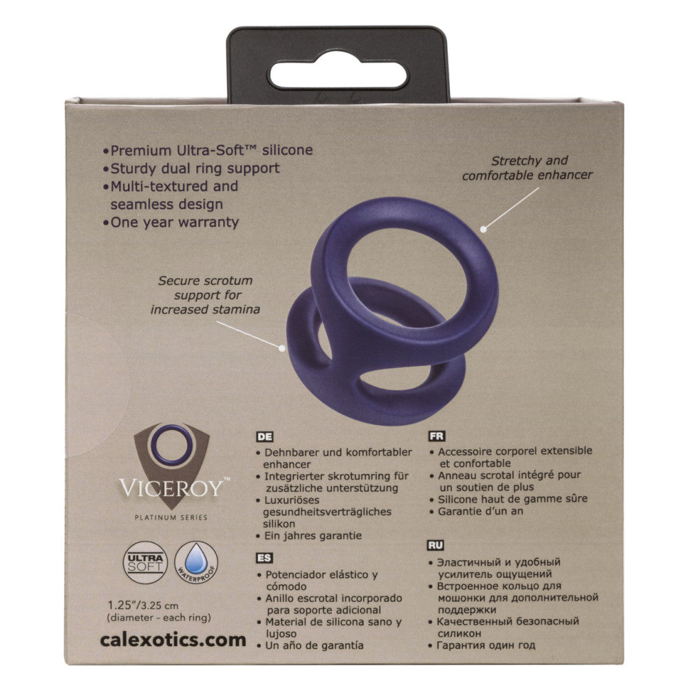 Viceroy Dual Ring Calexotics Silicone Cock & Ball Rings