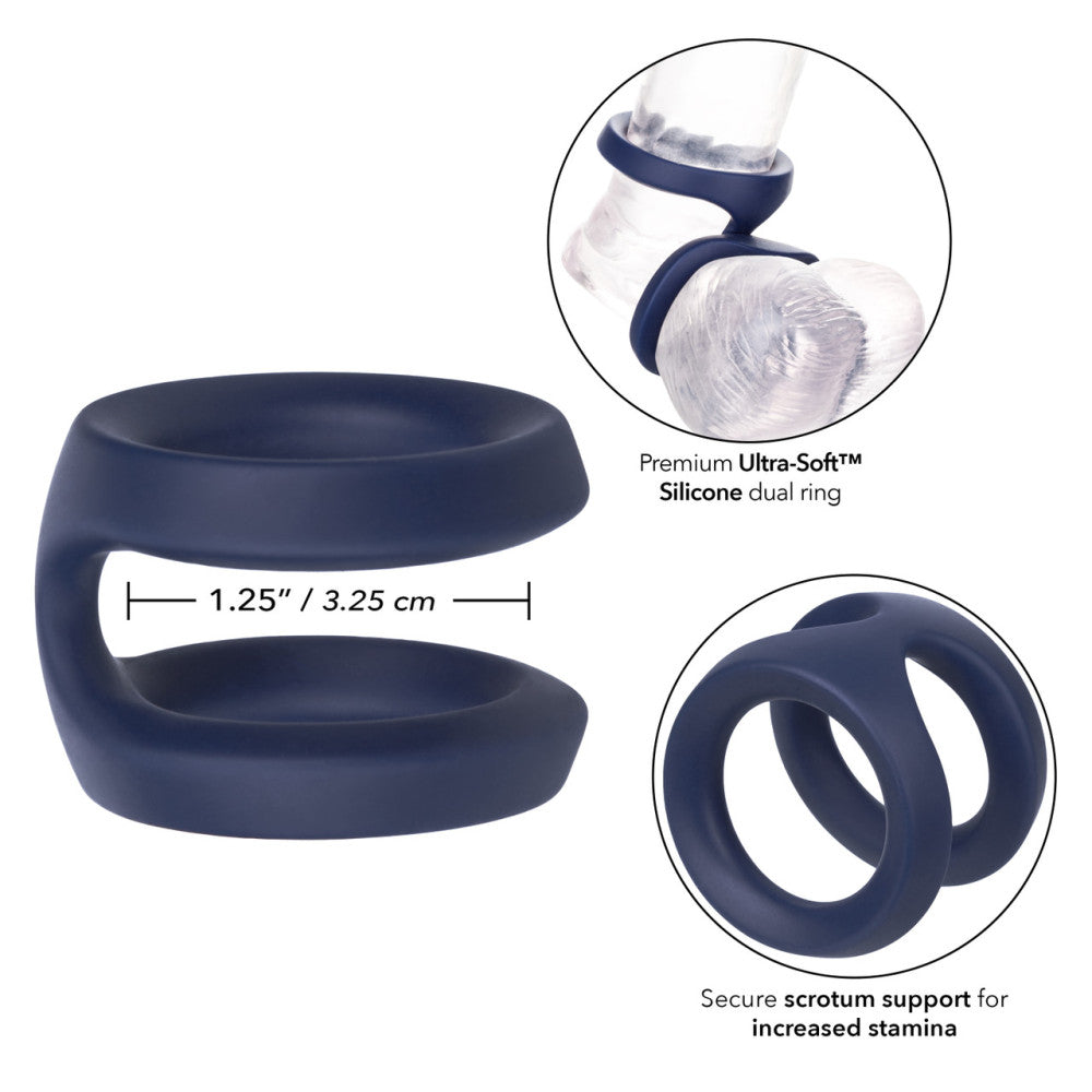 Viceroy Dual Ring Calexotics Silicone Cock & Ball Rings