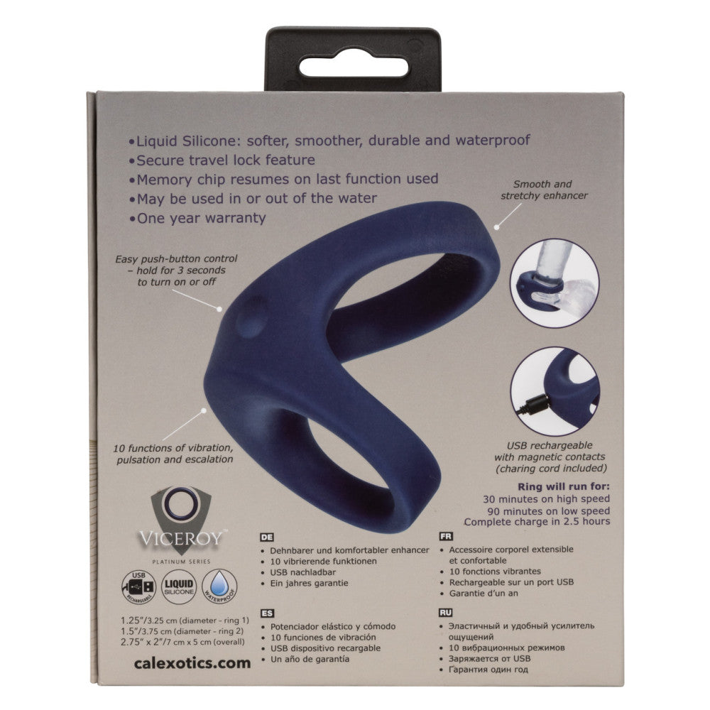 Viceroy Rechargeable Silicone Double Cock Ring