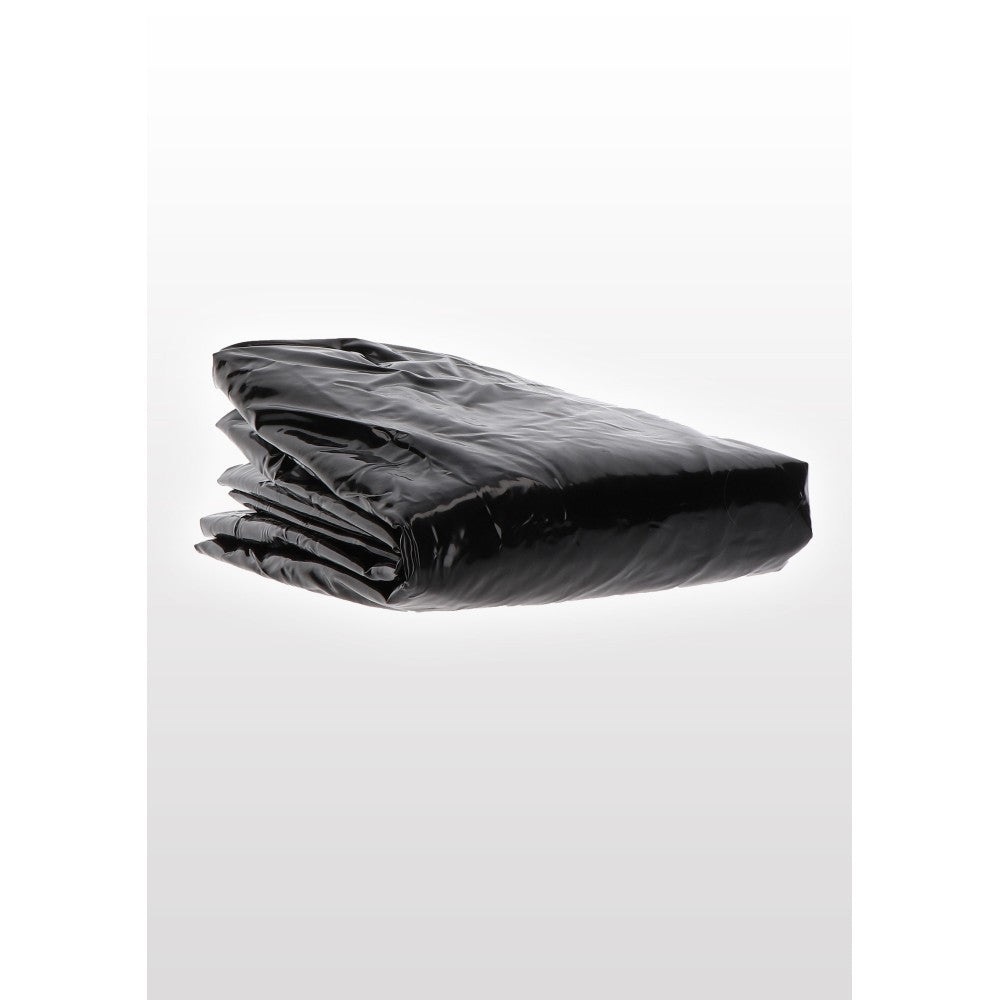 Vinyl sex bed linen 240x220 cm. Taboom Wet Play black