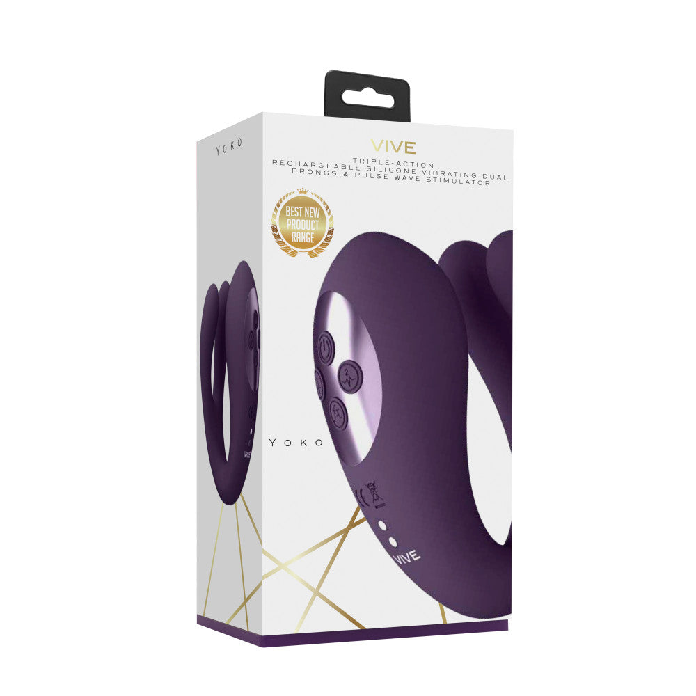 Vive Yoko 3 Motor Rechargeable Silicone Stimulator Purple