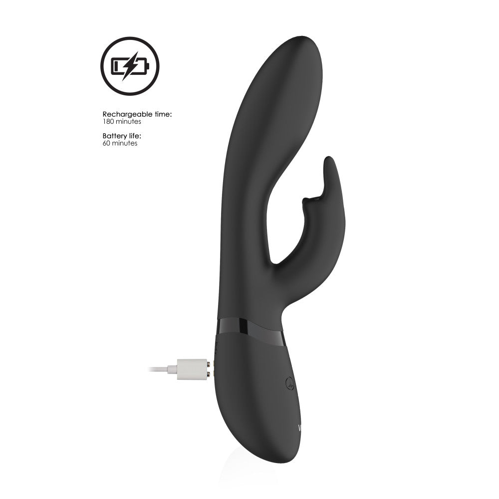 Vive Zosia Luxury Rechargeable Rabbit Vibrator Black