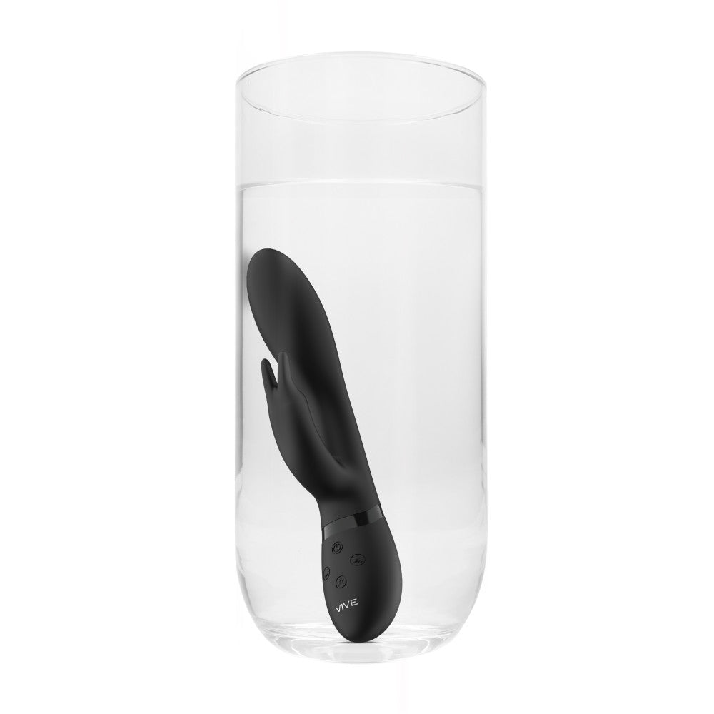 Vive Zosia Luxury Rechargeable Rabbit Vibrator Black