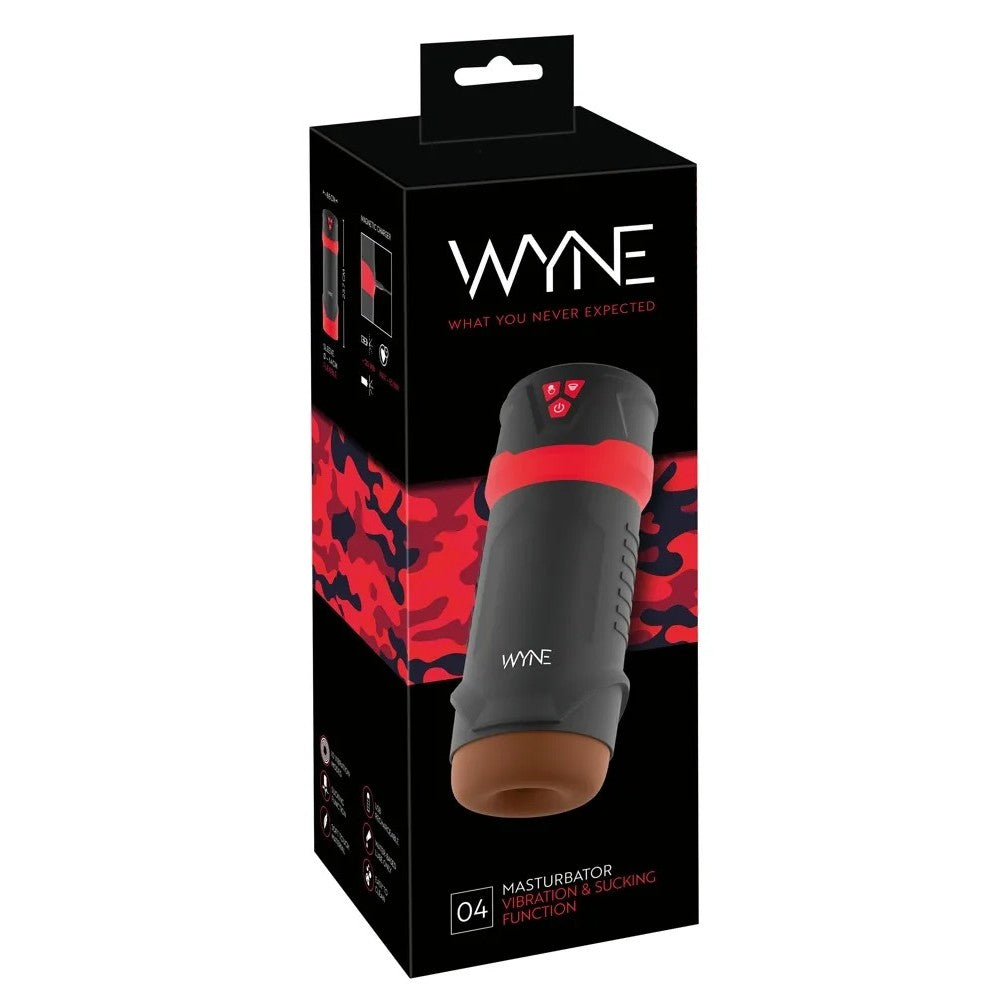 WYNE Rechargeable Vibrating and Sucking Masturbator