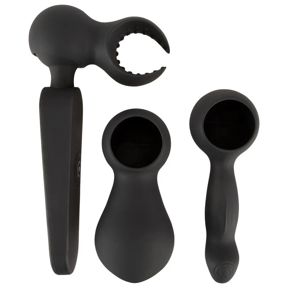 Wand massager with 3 attachments and heating Couples Choice