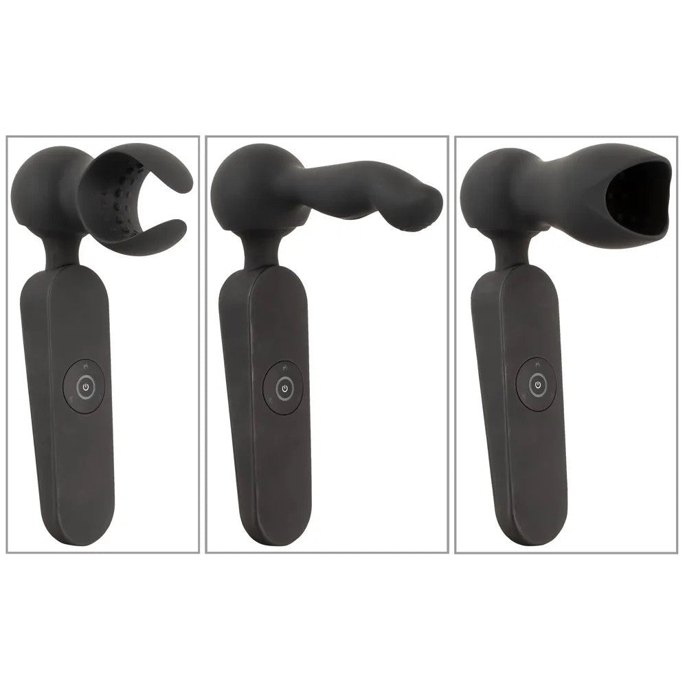 Wand massager with 3 attachments and heating Couples Choice