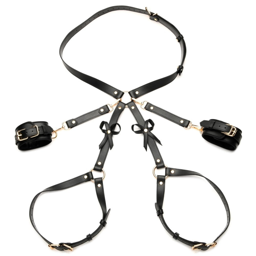 Wrist restraints with BDSM belt and ribbons Strict M/L