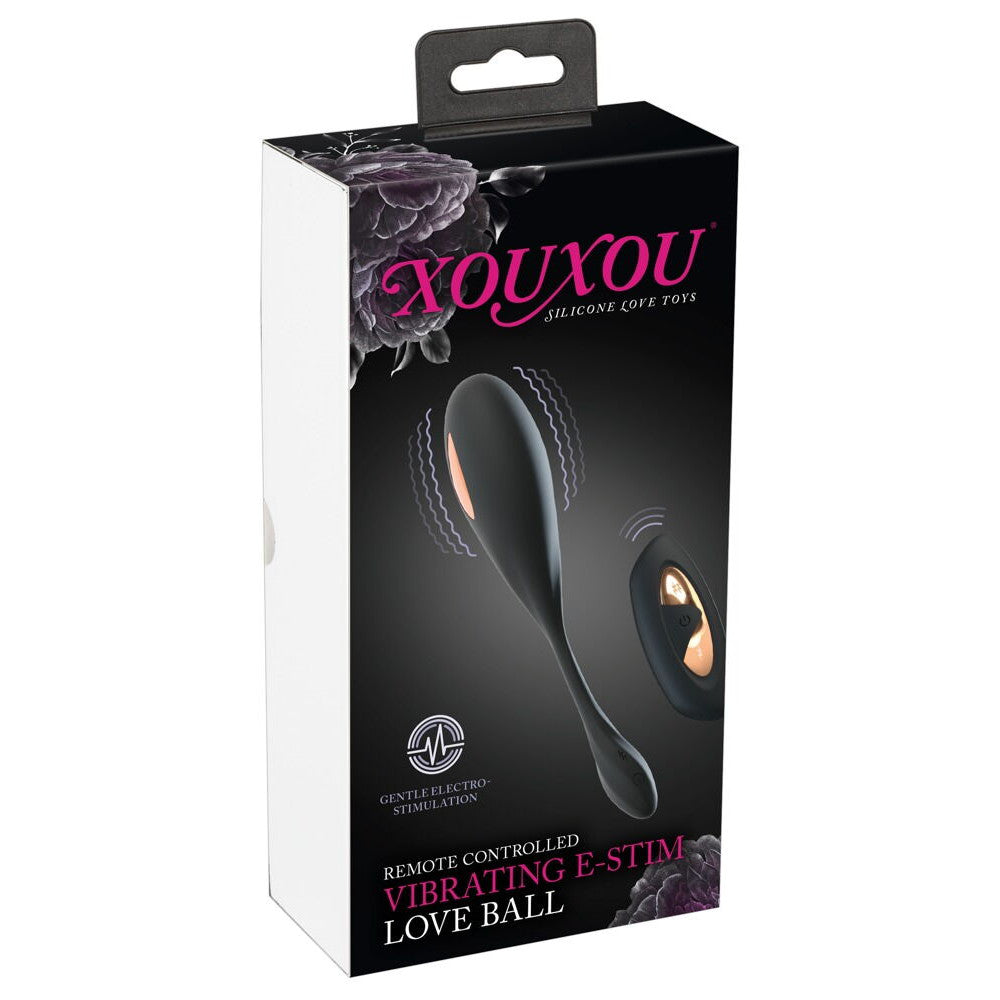 XouXou E-stim Love Ball Vibro Egg with Electrostimulation and Remote Control