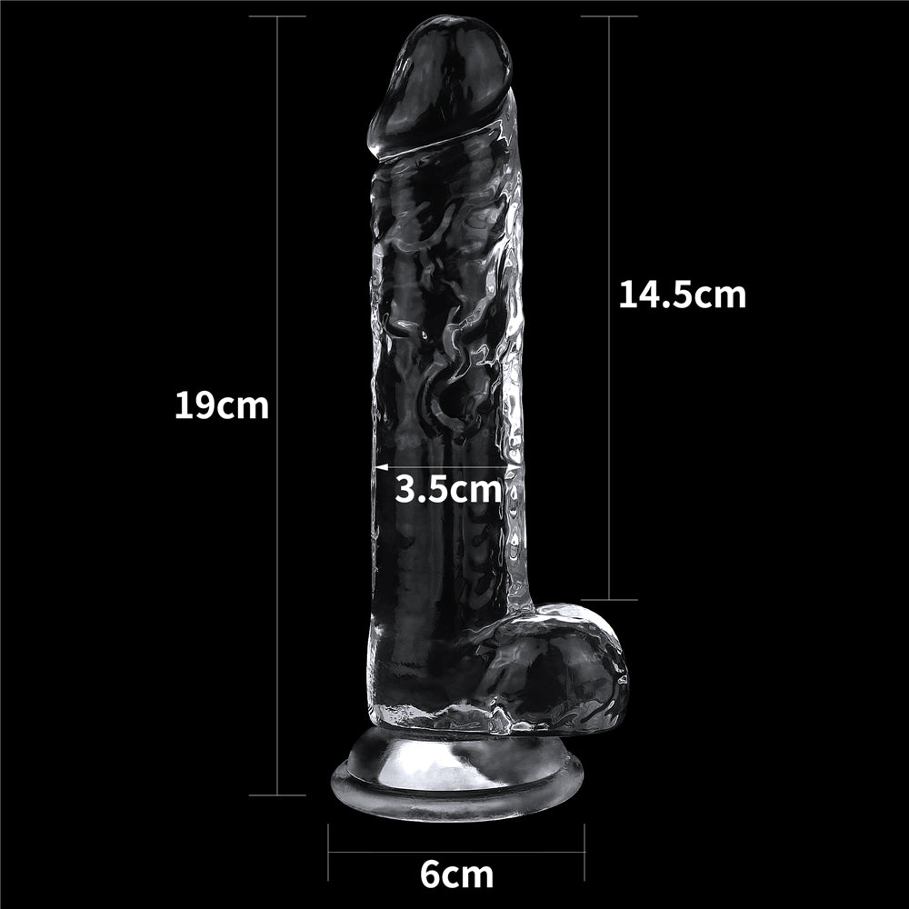 Flawless Clear Flexible Realistic Dildo