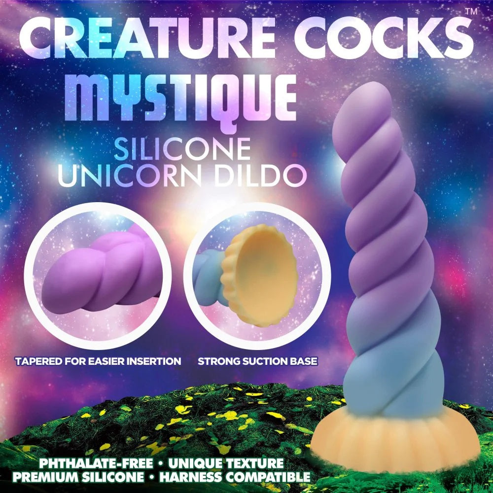 Creature Cocks Mystique Unicorn Original Silicone Dildo - Horn