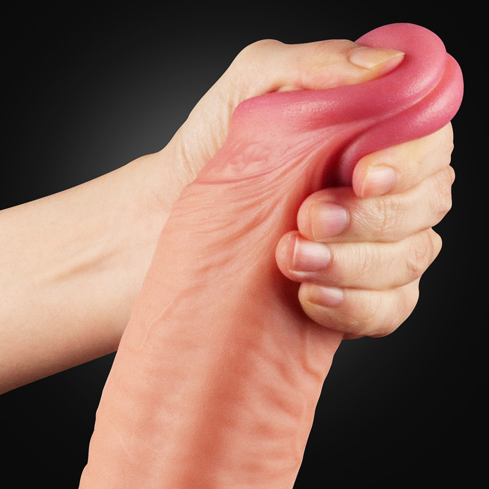 Nature Cock 12" Large Dual Layer Realistic Silicone Dildo