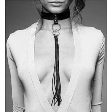 Vegan Leather Tassel Collar